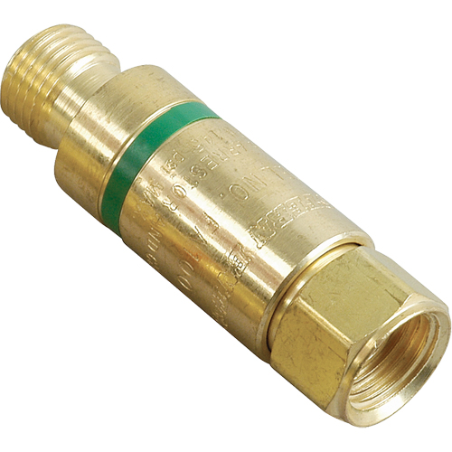 Flashback Arrestors - Oxy/Fuel Gas, Fuel Gas (red)/Oxygen (green), Regulator Adaptor Style Sécurité Médic