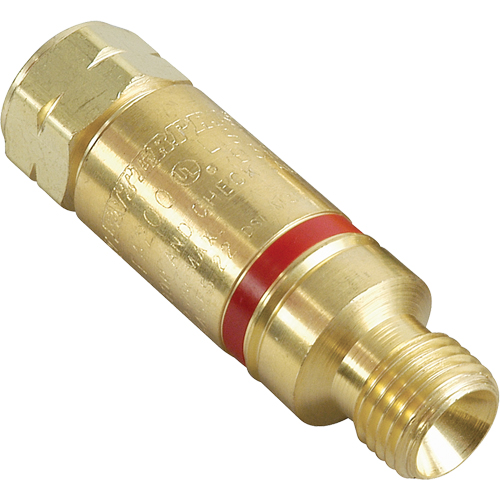 Antiretours pare-flammes - Oxy/gaz combustibles, Gaz combustibles (rouge)/Oxyg&egrave;ne (vert), Style pour adapteur de d&eacute;tendeur Sécurité Médic