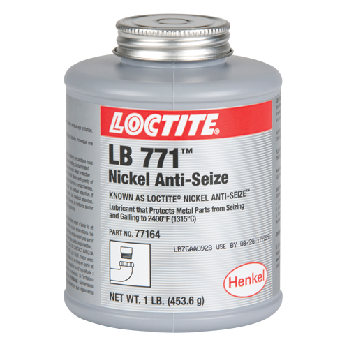 Nickel Grade Anti-Seize, Brush Top Can, 2400°F (1315°C) Max. Temp. Sécurité Médic