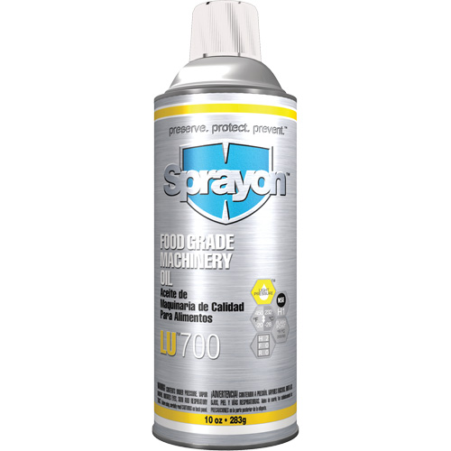 LU700 Food Grade Machinery Oil, 10 oz., Aerosol Can Sécurité Médic