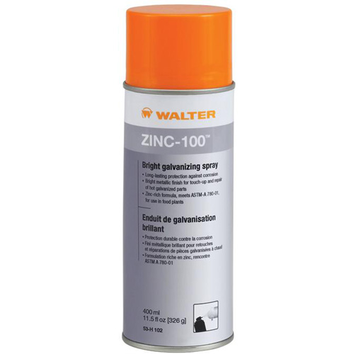 Vaporisateur galvanisant brillant ZINC-100, Canette a&eacute;rosol Sécurité Médic