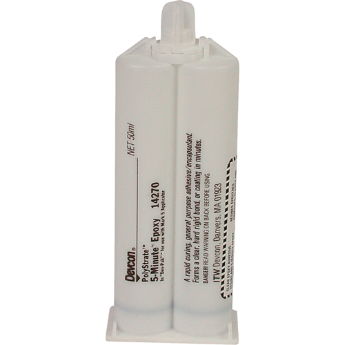 5-Minute Adhesive, 50 ml, Dual Cartridge, Two-Part, Clear Sécurité Médic