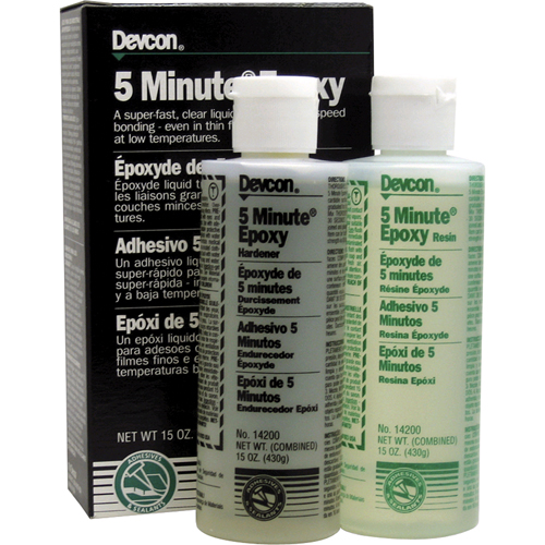 5-Minute Adhesive, 444 ml, Bottle, Two-Part, Clear Sécurité Médic