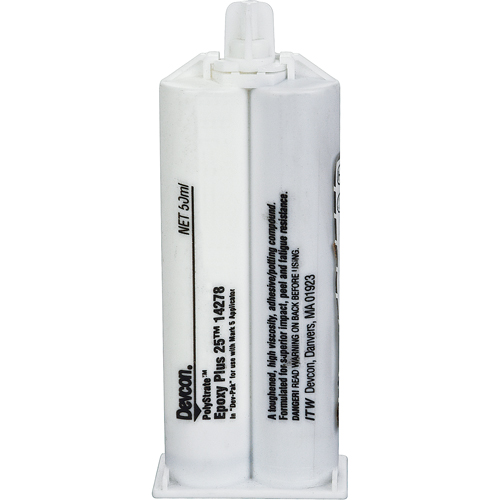 Epoxy Plus 25, Two-Part, Dual Cartridge, 50 ml., Grey Sécurité Médic