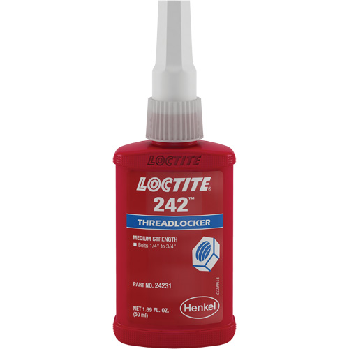 Threadlocker 242 , Blue, Medium, 50 ml, Bottle Sécurité Médic