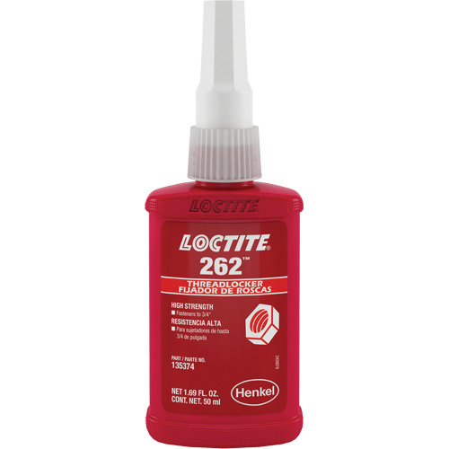 Threadlocker 262 , Red, High, 50 ml, Bottle Sécurité Médic