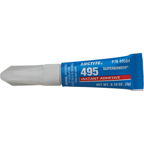 495 Super Bonder&reg; Instant Adhesive, Clear, Tube, 3 g Sécurité Médic