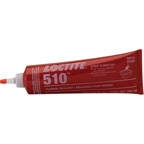 Flange Sealant 510 Gasket Eliminator High Temperature, Tube, Red Sécurité Médic