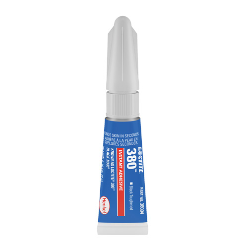 Black Max 380 Toughened Adhesive, Black, Tube, 3 g Sécurité Médic