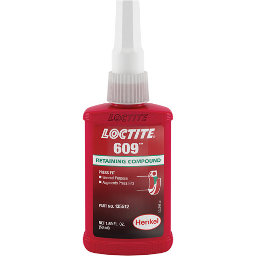 Compos&eacute; de retenue 609 &agrave; usage g&eacute;n&eacute;ral, 50 ml, Bouteille, Vert Sécurité Médic