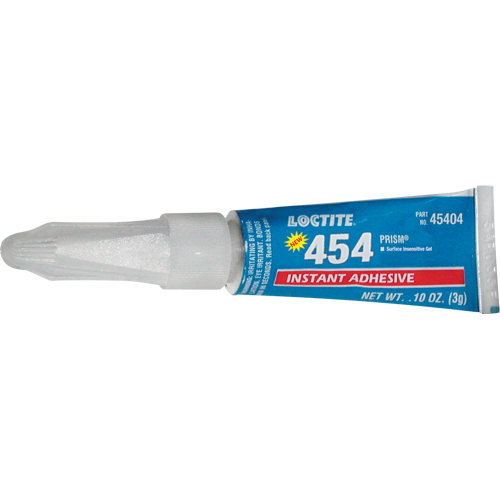 454 Prism&reg; Instant Adhesive Gel, Clear, Tube, 3 g Sécurité Médic