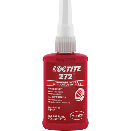 Threadlocker 272 High Temperature, Red, High, 50 ml, Bottle Sécurité Médic