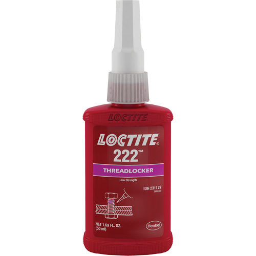 222 Threadlocker, Purple, Low, 50 ml, Bottle Sécurité Médic