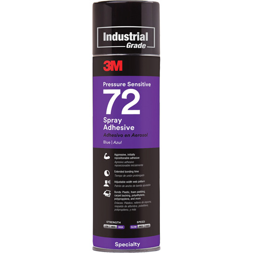 72 Pressure Sensitive Adhesive, Blue, Aerosol Can Sécurité Médic