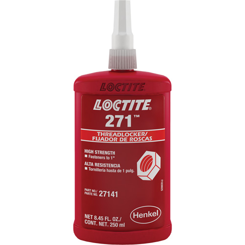 Threadlocker 271 , Red, High, 250 ml, Bottle Sécurité Médic