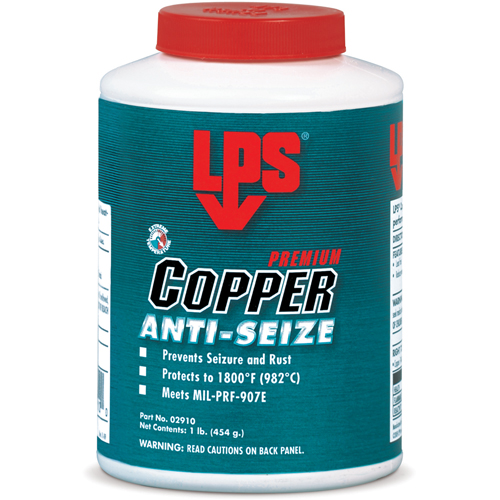 Antigrippant au cuivre, 1/2 lb, Bouteille, 1800°F (982°C) Temp&eacute;rature max. Sécurité Médic