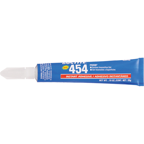 Prism 454 Instant Adhesive Gel, Clear, Tube, 20 g Sécurité Médic