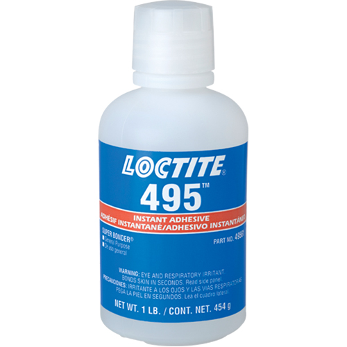 Super Bonder&reg; 495, Clear, Bottle, 454 g Sécurité Médic