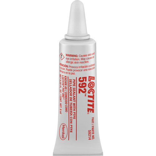 P&acirc;te d'&eacute;tanch&eacute;it&eacute; pour raccords filet&eacute;s &agrave; durcissement lent 592 PST, Tube, 6 ml, -54° C - 204° C/-65° F - 400° F Sécurité Médic