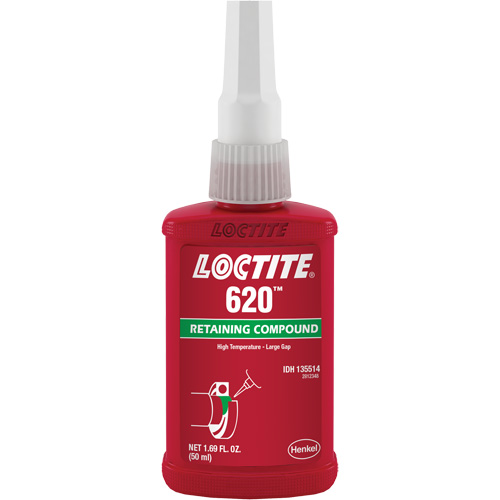 Retaining Compound 620 High Temperature, 50 ml, Bottle, Green Sécurité Médic