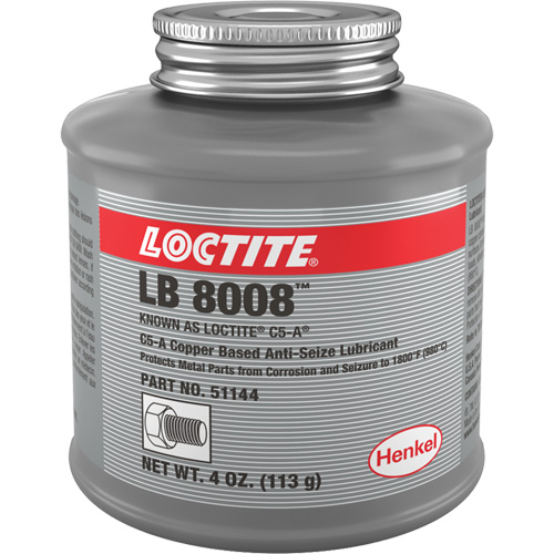 Lubrifiant antigrippant &agrave; base de cuivre, 4 oz, Canette &agrave; dessus brosse, 1800°F (982°C) Temp&eacute;rature max. Sécurité Médic