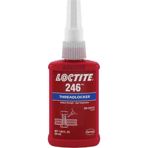 Compos&eacute; de blocage haute temp&eacute;rature 246, Bleu, Moyen, 50 ml, Bouteille Sécurité Médic