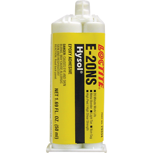 &eacute;poxyde Hysol E-20NS, Deux composants, Cartouche double, 120 g, Havane Sécurité Médic