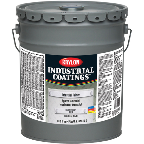 Industrial Primer, 18.9 L, Pail, Red Oxide Sécurité Médic