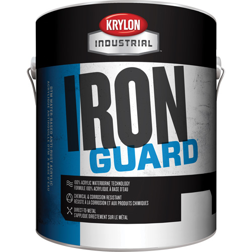 Industrial Iron Guard&reg; Water-Based Enamel, 3.78 L, Gallon, Red Sécurité Médic