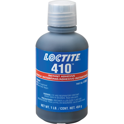 Adh&eacute;sif instantan&eacute; 410, Noir, Bouteille, 454 g Sécurité Médic