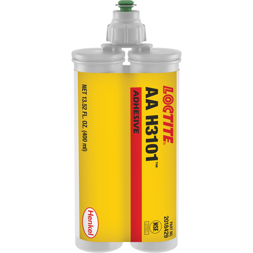 Adh&eacute;sif structural AA H3101, Deux composants, Cartouche double, 400 ml, Blanc Sécurité Médic