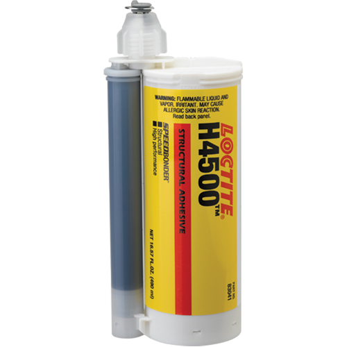 Adh&eacute;sif structural Speedbonder H4500, Deux composants, Cartouche double, 678 g, Gris Sécurité Médic