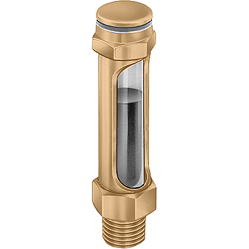 Brass Liquid Level Gauges - Straight, Threaded, 14-1/4" L, 225°F (107.22° C) Sécurité Médic