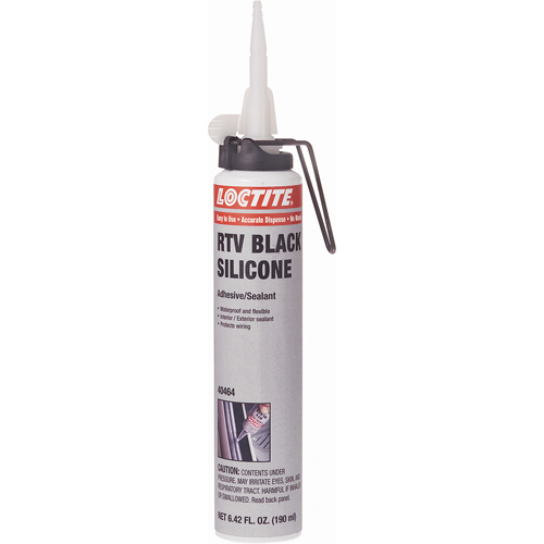 Scellant adh&eacute;sif &agrave; la silicone Superflex RTV, Cartouche, Noir Sécurité Médic