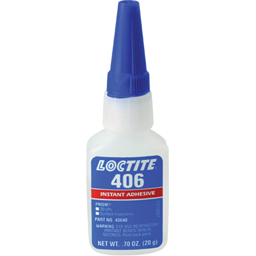 Prism 406 Instant Adhesive, Clear, Bottle, 0.7 fl. oz. Sécurité Médic