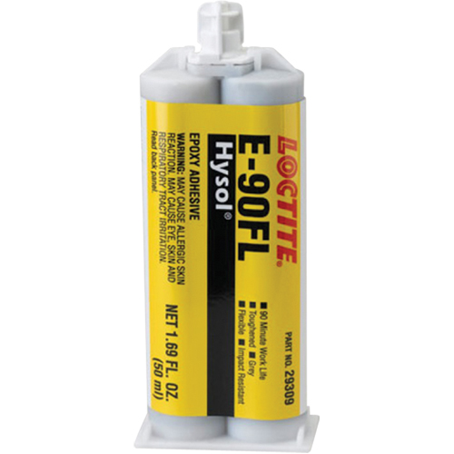 Hysol E-90FL Adhesive, 102 g, Dual Cartridge, Two-Part, Grey Sécurité Médic