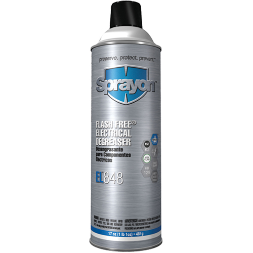 EL848 Flash Free&reg; Electrical Degreaser, Aerosol Can Sécurité Médic