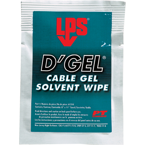 D'Gel&reg; Cable Gel Solvent, Packets Sécurité Médic