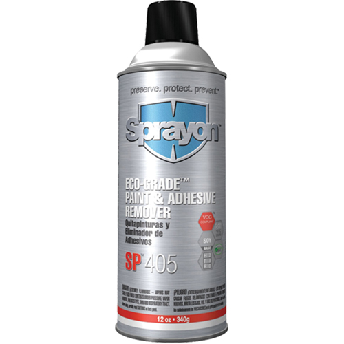 SP405 Eco-Grade Paint & Adhesive Remover, 12 oz, Aerosol Can Sécurité Médic