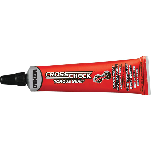 P&acirc;te indicatrice inviolable Cross-Check Torque Seal, 1 oz, Tube, Rouge Sécurité Médic