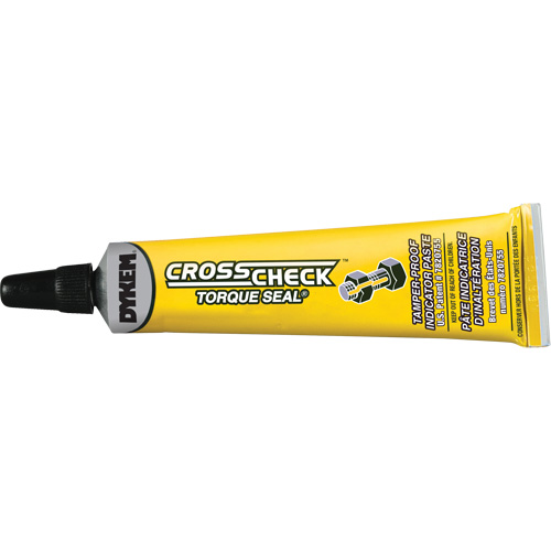 P&acirc;te indicatrice inviolable Cross-Check Torque Seal, 1 liq. oz., Tube, Jaune Sécurité Médic