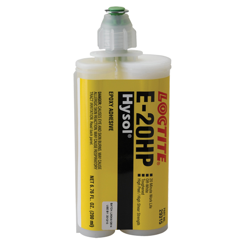 Adh&eacute;sifs structuraux &agrave; s&eacute;chage rapide E-20P, 200 ml, Cartouche double, Deux composants, Blanc Sécurité Médic