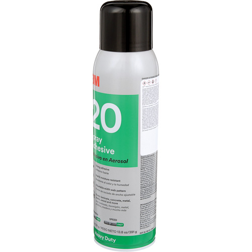 20 Heavy Duty Spray Adhesive, Clear, Aerosol Can Sécurité Médic