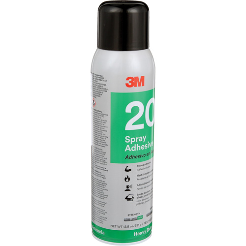 20 Heavy Duty Spray Adhesive, Clear, Aerosol Can Sécurité Médic
