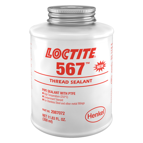 567 High Temperature Thread Sealant, Brush Top Bottle, 350 ml, -53.88° C - 204° C/-65° F - 400° F Sécurité Médic
