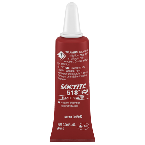 518 Flange Sealant, Tube, Red Sécurité Médic