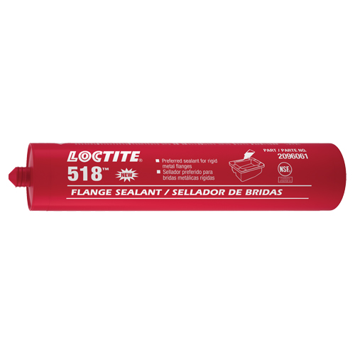 518 Flange Sealant, Cartridge, Red Sécurité Médic