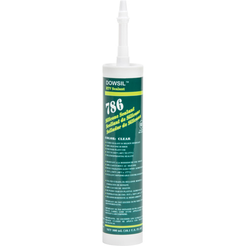 Scellant &agrave; la silicone, 300 ml, Cartouche, Transparent Sécurité Médic