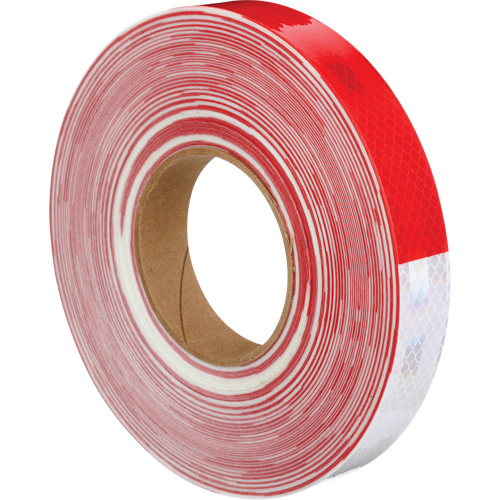 3M Diamond Grade Marking Tape, 1" W x 150' L, Red & White Sécurité Médic