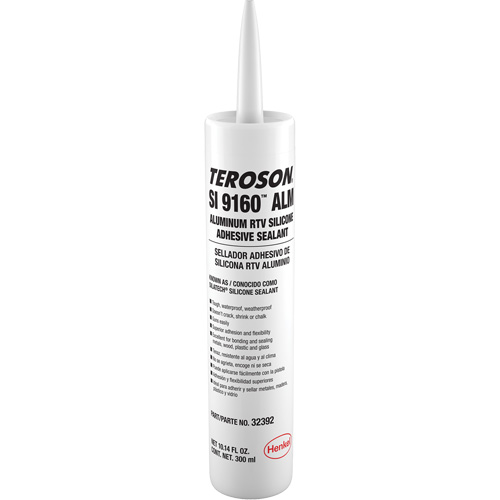 Teroson&reg; SI 9160 Silicone Sealant, Cartridge, Aluminum Sécurité Médic